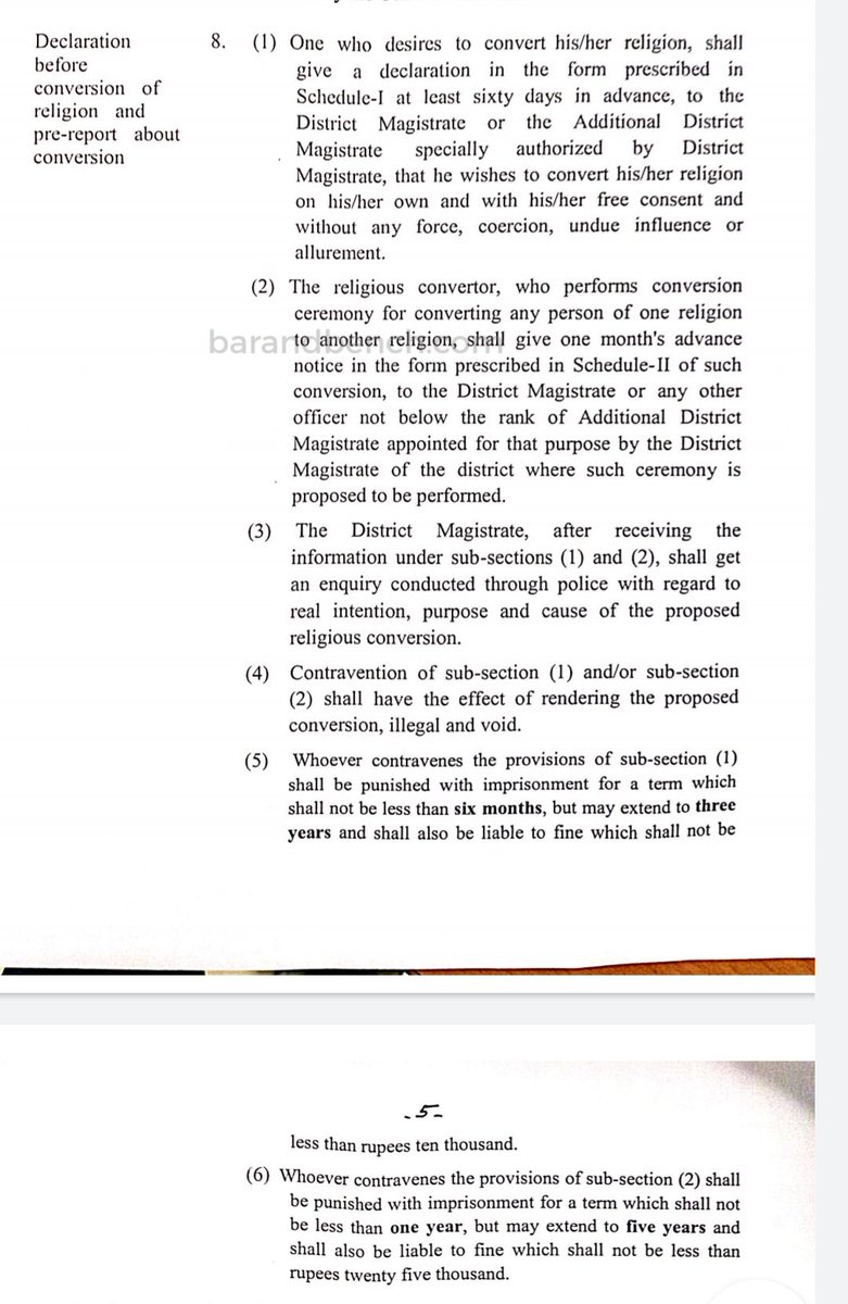 Provisions for permission from DM apply to the conversion, not a marriage (see Sections 8 & 9). In this case, Muslim man had agreed to Hindu rituals without yet converting. While this meant marriage registration may not have been possible yet, no impediment to the ceremony4/n