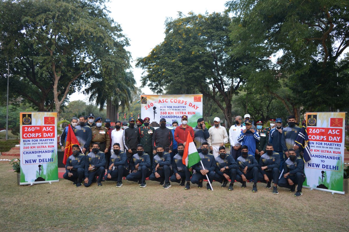 prodefencejammu's tweet photo. #FitIndiaMovement
Lt Gen R P SIngh, GOC-in-C #WesternComd flagged off the Army Service Corps(#ASC) Ultra Marathon from #VirSmriti War Memorial, Chandimandir to National War Memorial, Delhi . #RunForMartyrs
@SpokespersonMoD
@adgpi @PIBChandigarh @AIRchandigarh https://t.co/FLVOQBbsSP