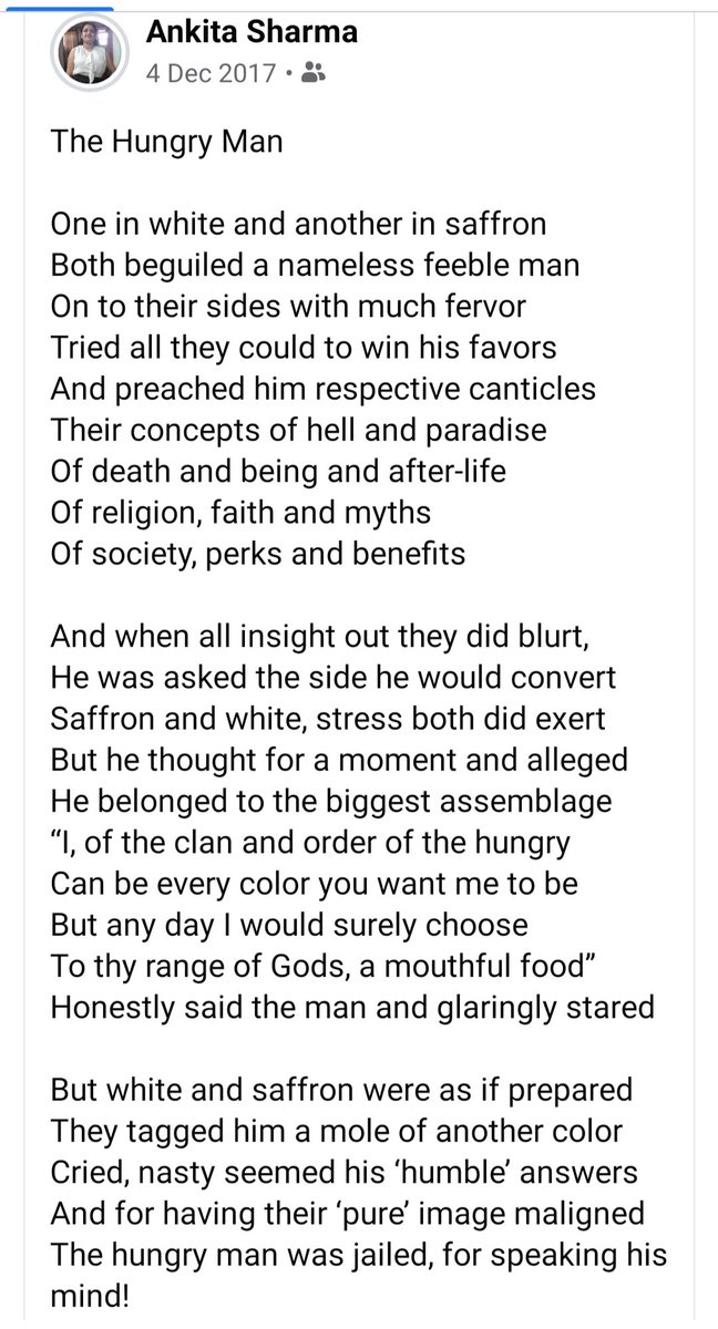 Sharing an old poem close to my heart. 

#Communal #Politics #HateSpeech #religion #poetry #poem #hunger #hungrypeople #food #votes #power #manipulation #saffron #poem #Verse