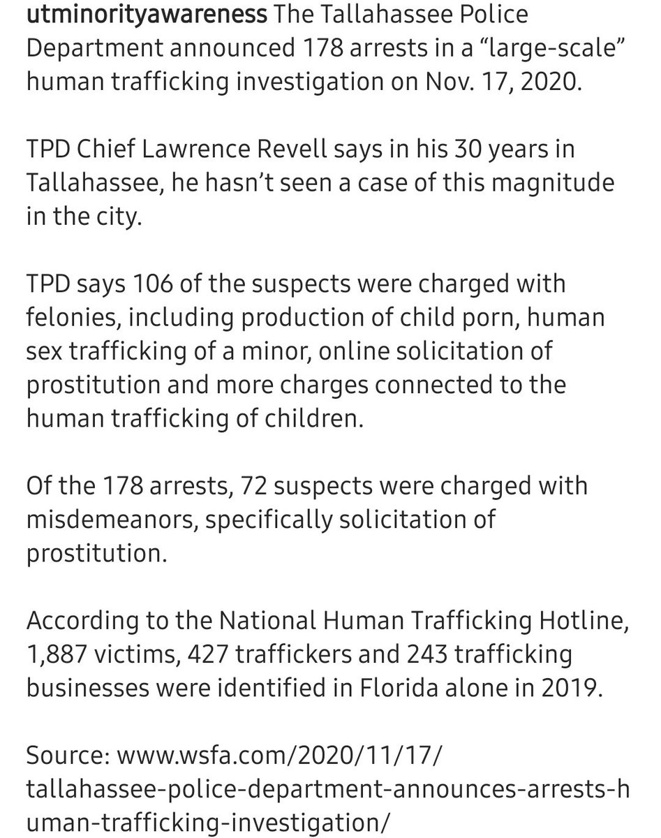 178 ARRESTS IN HUMAN TRAFFICKING INVESTIGATION CONDUCTED IN TALLAHASSEE 
#knowledgeispower #speakup #humantrafficking #awareness #sextraffickingawareness #missingandexploitedchildren #tallahassee #florida #GoViral