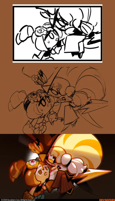 4주년 업데이트 <시간지기 쿠키 &amp; 크로와상맛 쿠키> 컷씬 중 일부입니다~  #쿠키런 #cookierun 