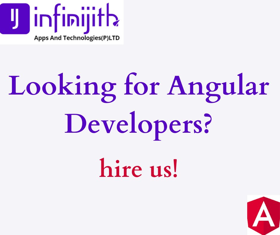 Infinijithtech's tweet image. Looking for #Angularjs Developers to build your web/mobile applications?
#HireAngularDevelopers: infinijith.com/hire-developer…
#Infinijith #BestAngularDevelopmentCompanyIndia #WebAppDevelopment #MobileAppDevelopment #AndroidApp #iOSApp #Angular9 #hireus #hireangularjsdevelopers
