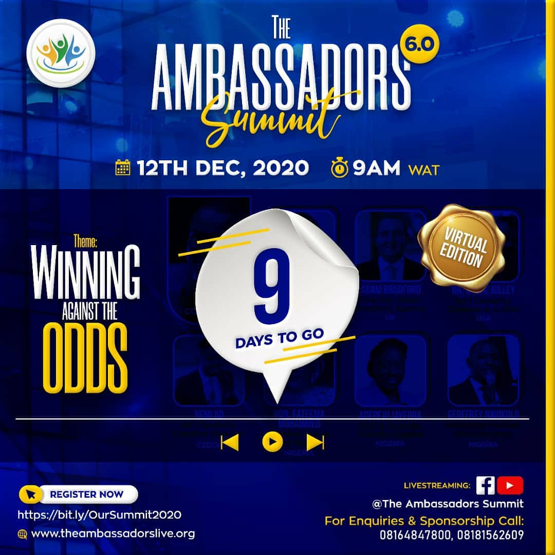 joi_ambassadors's tweet photo. 9 days to our Global Virtual conference The Ambassadors Summit 2020. Expect Newness,thought-provoking sessions.
You can still register with this link: https://t.co/b6ZPnGNM3i
#theambassadors
#TheAmbassadorsSummit6.0
#TheAmbassadorsSummitVirtual
#TAS6.0
#WinningAgainstTheOdds https://t.co/FR9vDRarfU