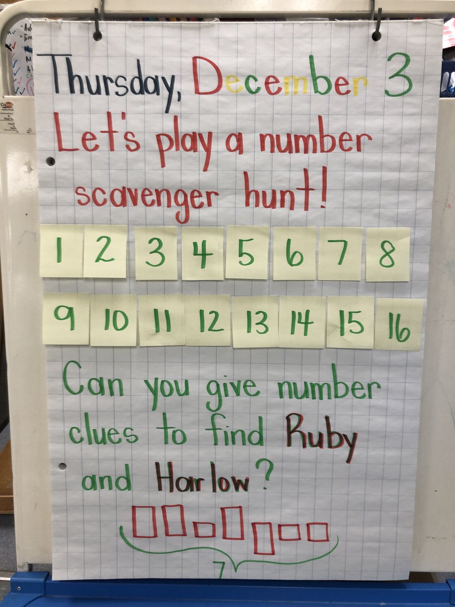 McLennan1977's tweet image. Number scavenger hunt! Use clues to identify a number and see if a photo is hiding behind it. 

"What number follows 5?"
"What number is in between 13 and 15?"

Using #math talk to describe our thinking so we can effectively communicate with others.

#joyfulmath #mathchat