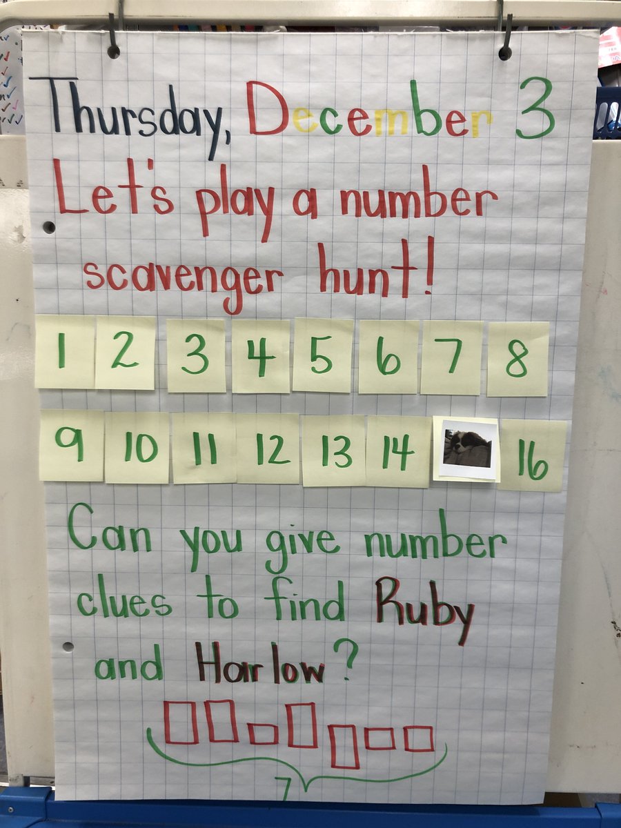 McLennan1977's tweet image. Number scavenger hunt! Use clues to identify a number and see if a photo is hiding behind it. 

"What number follows 5?"
"What number is in between 13 and 15?"

Using #math talk to describe our thinking so we can effectively communicate with others.

#joyfulmath #mathchat