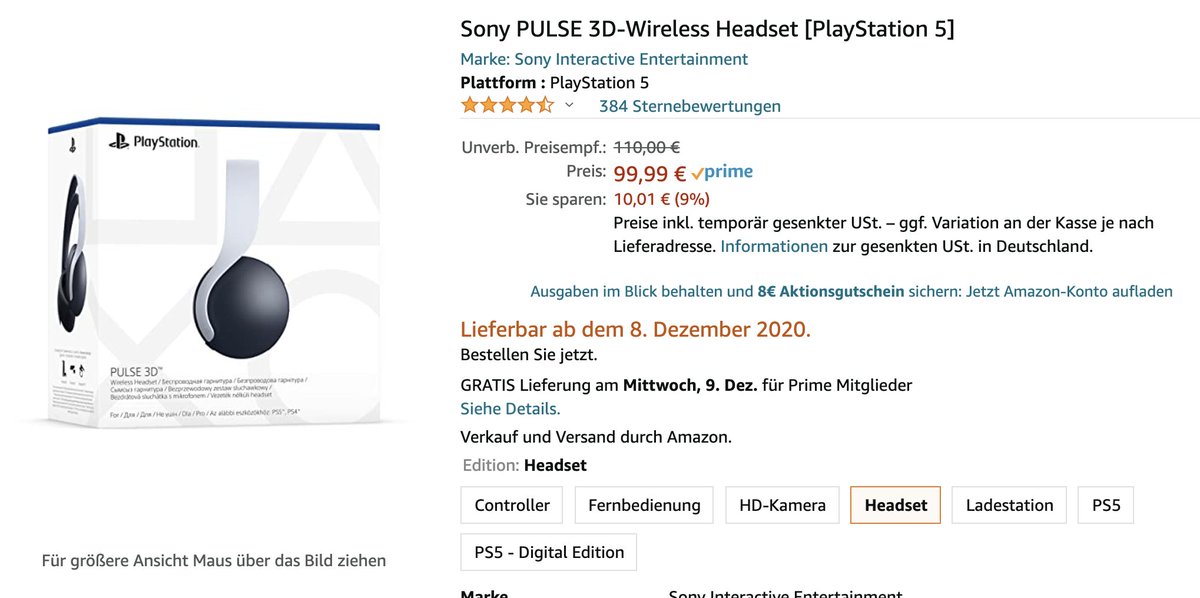Bestell_bar's tweet photo. PS5 Zubehör aktuell wieder bestellbar bei Amazon! Inkl. Ladestation und Pulse 3D Headset: https://t.co/Xn7hJYz2Qd* https://t.co/nFVLtLCEmE