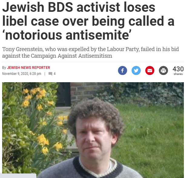 closeface12's tweet photo. Difficult to take this 'Labour left antisemitism' idea seriously when it has been used against so many Jewish people https://t.co/LIiOtrSdS0
