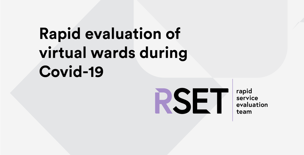 Our rapid service evaluation team (NIHR RSET), a partnership between  @UCL and the  @NuffieldTrust, is doing some fascinating work evaluating ‘virtual wards’ for  #COVID19 patients. Some important findings are emerging. (thread)   @NIHRresearch  @uclnews