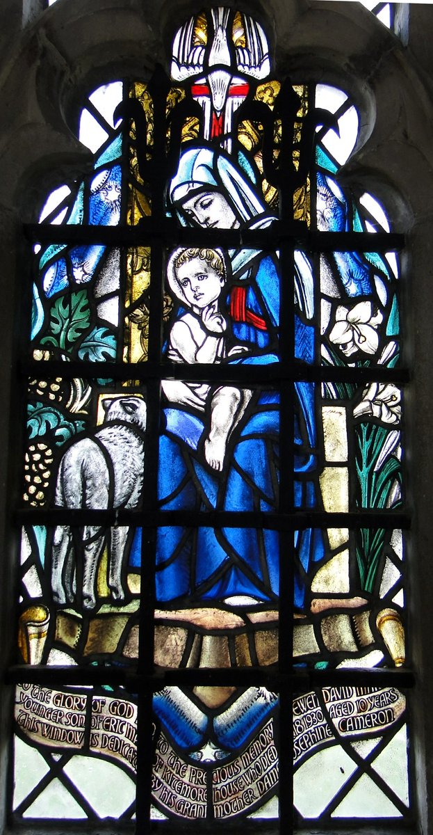 At Shellingford in Oxfordshire for  #ArtsandCrafts  #Cotswolds  #church today - and some superb Douglas Strachan glass in memory of 10-yr old Ewen David Mann, who died in 1930Images by Rex Harris