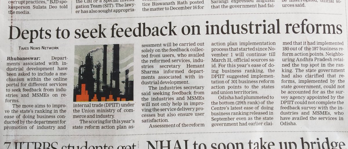 NOCCiBalasore's tweet photo. Stakeholder consultation is more important than feedback from govt departments for improving the #EODB of #Odisha . @InvestInOdisha please speak to entrepreneurs and industry associations to learn the ground reality
@CMO_Odisha 
@SecyChief
@MsmeDepartment 
@MoSarakaar https://t.co/pi8ya53GnL