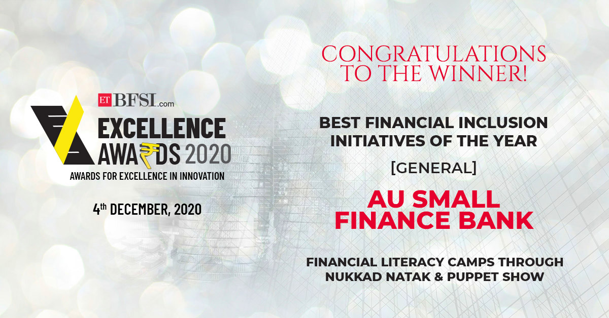 ETBFSI's tweet photo. #LiveNow | #ETBFSIAwards
The award under the category "Best Financial Inclusion Initiatives of the Year [General]" goes to AU Small Finance Bank @aubankindia. Congratulations
Click to Join: https://t.co/9nZrntR5K2
#bfsi #etbfsi #excellence #awards #innovation https://t.co/i1bOl6I3pP