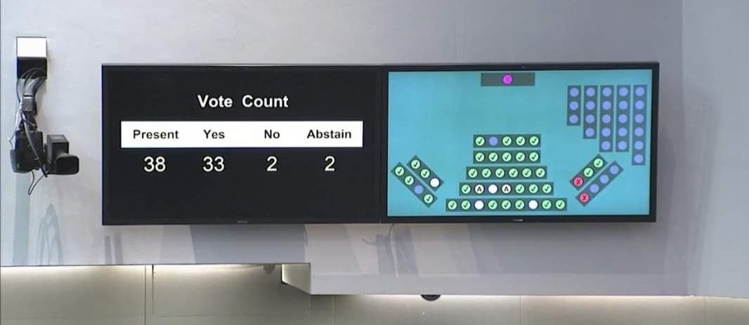 A Legco with no pan-dems have passed a 550-million-dollar funding request for the government to look into how feasible its Lantau Tomorrow Vision reclamation project is. Critics have called the artificial island plan a wasteful scheme that destroys the environment #HongKong