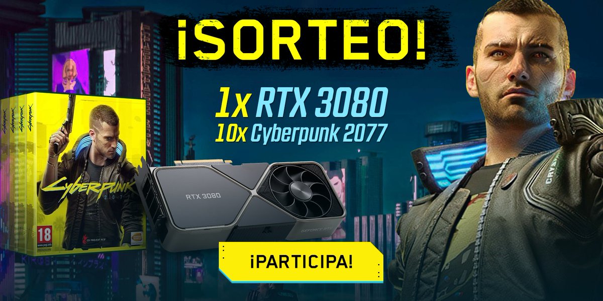 🔥  ¡Gana 1x RTX 3080 y 10x Cyberpunk 2077! 🔥

Participa aquí -> instant-gaming.com/es/giveaway/CY…

RT y comenta con #instantgamingcyberpunk2077 😎