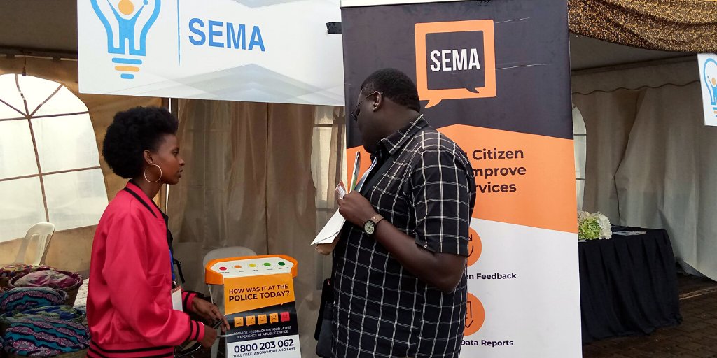 Collecting data isn’t enough; it has to be presented to the right decision-makers. Here a SEMA team member presents the SEMA system in Kampala, Uganda.