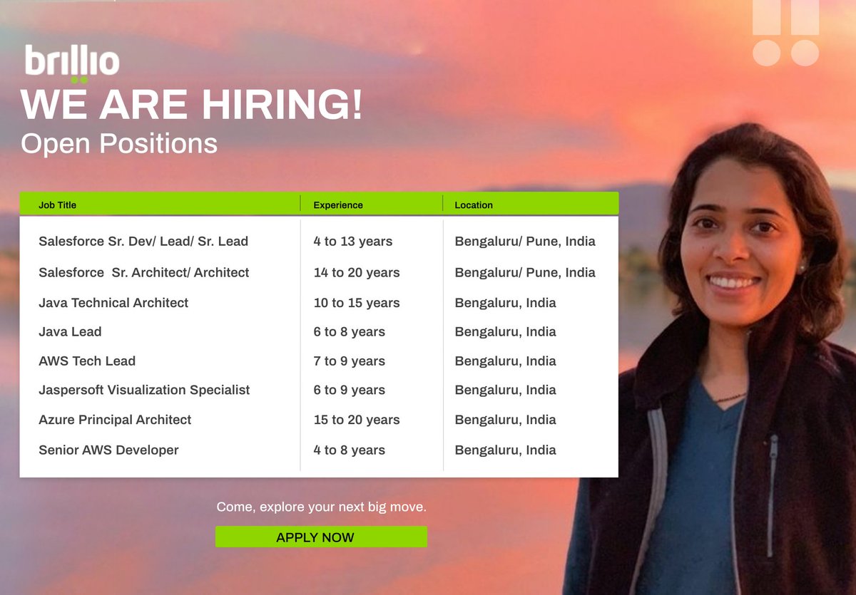 BrillioGlobal's tweet photo. We’re looking for innovators and #GameGhangers like you. Apply now - https://t.co/KsWcCPEb6o to be a part of the #Brillio family.

#wearehiring #jobsintech #techjobs #jobopportunities #lifeatbrillio #brillian #growwithbrillio #digitaltransformation #femtech #womenintech https://t.co/OfeY0iaxBL