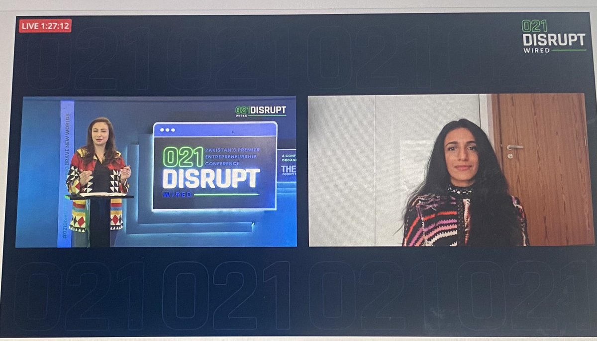 Fab speaking at #021Disrupt2020 
@TheNestiO on using artificial intelligence and data for good! Thanks so much @jehan_ara for having me at your awesome event! #AI #Pakistan