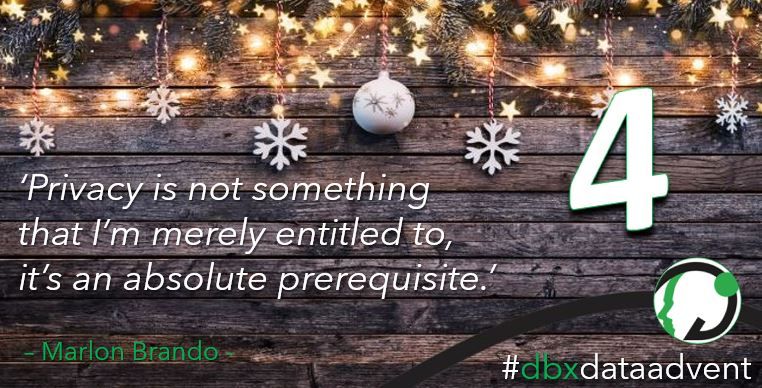 DbxUK's tweet image. ❄️ 4th December ❄️ 

- Have a great Friday -
#dbxdataadvent #dataprotection