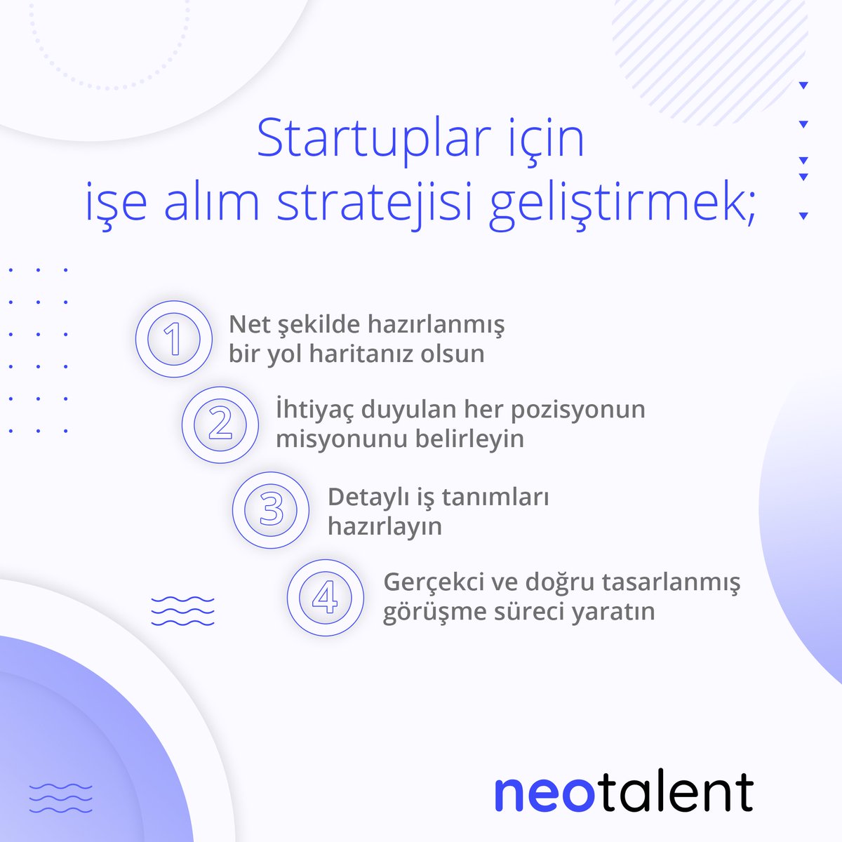 Startuplar için işe alım stratejisi geliştirmek. 

#neotalent #talentacquisition #yetenekkazanımı #recruitment #işealım #peopleandculture #startup #entrepreneurship #girişim #girişimcilik