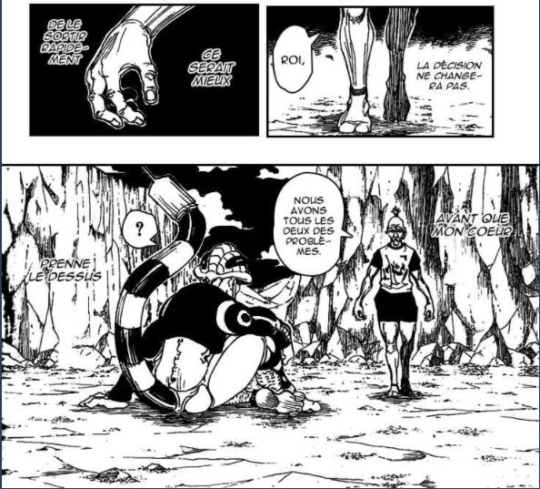 Netero pouvait écouter Meruem et trouver un terrain d'entente. Il voulait etre bienvelliant envers une personne qui voulait la paix finalement , mais il a préférer en finir rapidement et suivre les ordres pour ne pas écouter son coeur.