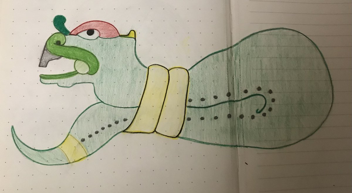 CinsCreations's tweet photo. #Sketch if the night this is #ixchel coiled #snake #headress the snake is a sacred symbol of #maya women #artistsoninstagram #art #drawing #drawings #prismacolor #color #artoftheday #Maya #MayansMC #guatemala #Mexico https://t.co/2qyTbZ7R1t