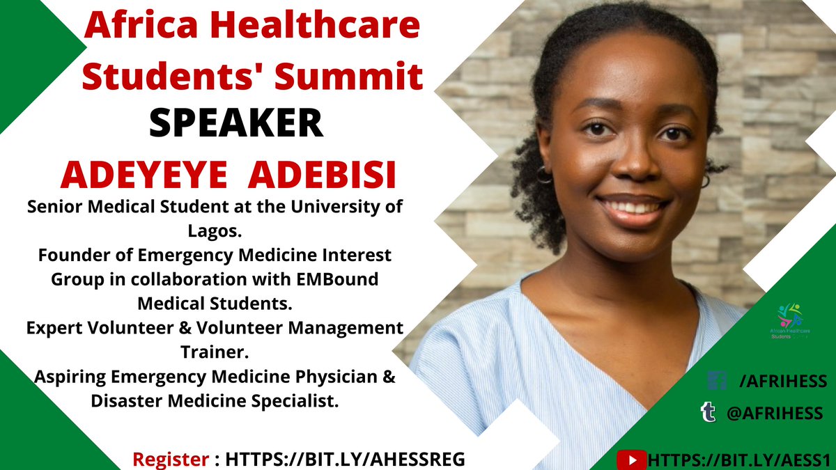 afrihess's tweet photo. Students breaking Grounds on Emergency Medicine.
Meet Adeyeye Adebisi the Founder of Emergency Medicine Medicine Group in collaboration with EMBound Medical Students.
Stay in the conversation!
#AHESS
#Africa
#Emed https://t.co/bbNuvYtuq4