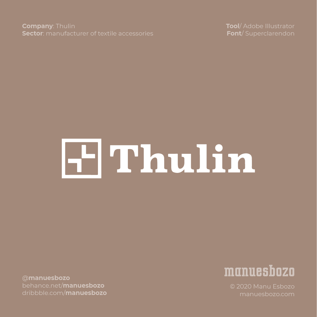[THULIN LOGO]

Fashion accessories manufacturing company. Specialized in the creation of ergonomic products, with recycled materials.

#thulin #textiles #fashion #ergonomic #accessories #logo #logodesigns #logodesigner #brand #branding #brandidentity #illustrator #manuesbozo