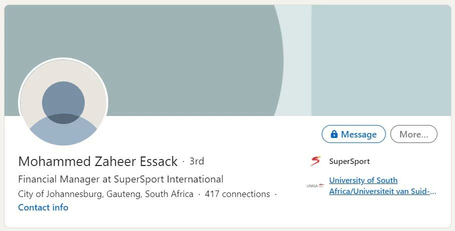 Mohammed Zaheer Essack serves as a Senior Finance Manager at SuperSport and is responsible for budgeting, forecasting and planning, financial control, reporting and finance organisation development. #KnowYourOwner  #DStvPrem  #PSL