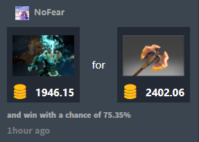 ~ UPGRADE SUCCES ~

From Juggernaut Arcana into Faceless Void's Battle Fury ~

Well played!

#Ceebgo