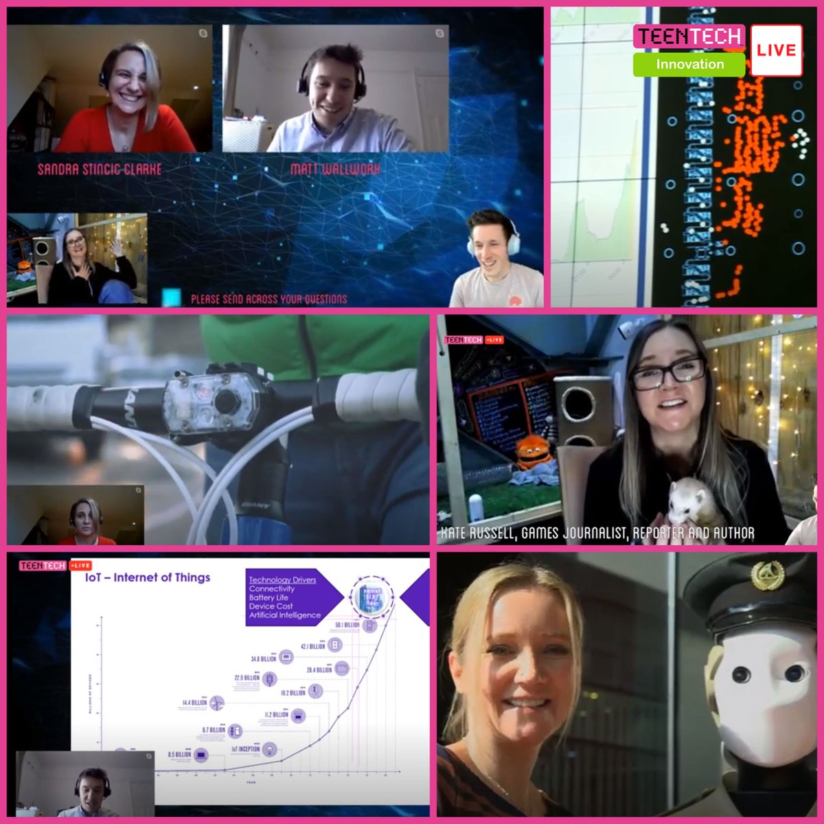 teentechevent's tweet photo. Kate Russell (Technology Reporter/Journalist/Author) joined us, along with Sandra Stincic Clarke and Matt Wallwork from BT, for a special TeenTech Innovation Live this week to talk about the Internet of Things and how we can use data and sensors to solve real-world problems! https://t.co/4cLjEoYTpj
