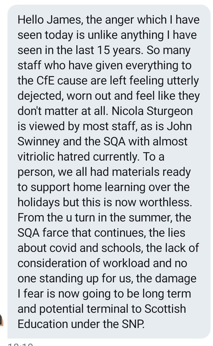 Yesterday I asked how teachers were feeling after John Swinney announced no changes to term dates over Christmas.This thread gives a very small selection of the overall responses.