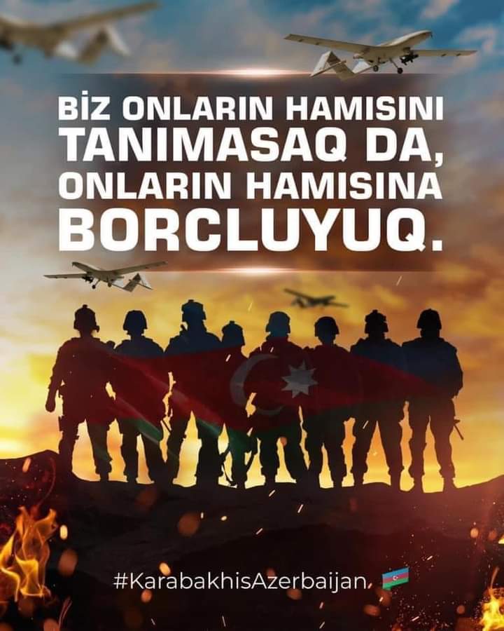 Allah şəhidlərimizə rəhmət eləsin.