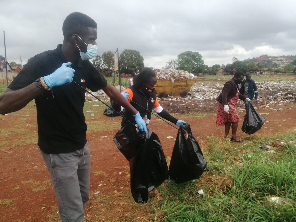 NetOneCellular's tweet photo. @NetOneCellular join forces with Warren Park Community, EMA and Harare City Council to clean up the Mereki and sorrounding areas. #OneEnvironment #TheOneTheOnly https://t.co/vLs3hWbTbe