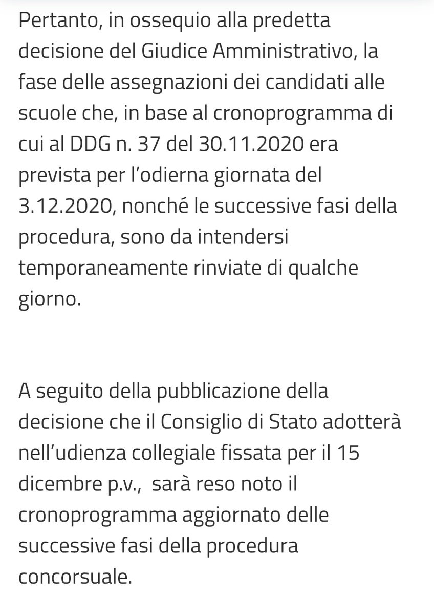 Sì perché ieri 03/12 è uscito l'ennesimo comunicato del MIUR e sì se avete avuto la pazienza di leggere fino a qui potrete immaginare che abbiamo ricevuto un NUOVO RINVIO-