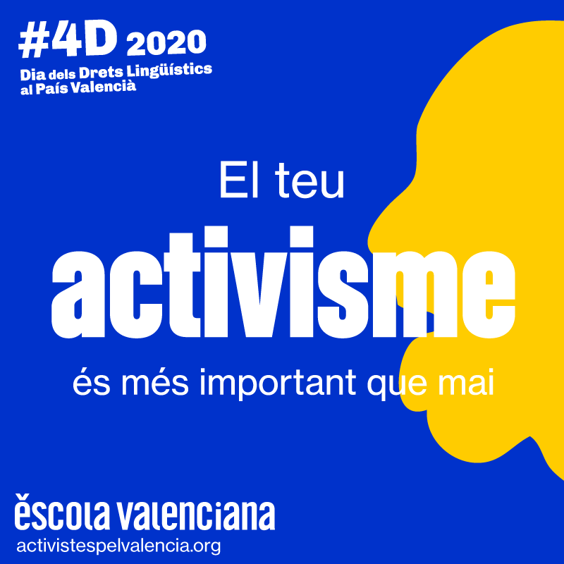 escolatv's tweet photo. #4D2020 👅✊ El teu activisme és més important que mai!
Si vols defensar els teus drets lingüístics: uneix-te, #UnimNos! 👉 https://t.co/aPZmsZDjnc
📢 Sigues activista i difon aquesta campanya! https://t.co/9QifvCRBW7