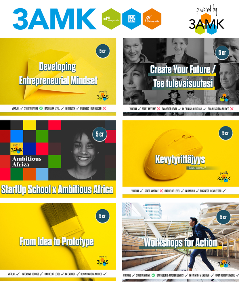 hhstartupschool's tweet photo. ❗️Check out our courses for 3AMK students❗️

➡️Check out our offering for 3AMK students!
https://t.co/auITjRIs2Z

➡️More on 3AMK Alliance
https://t.co/VmIwTQwTkh

#haagahelia #hhstartupschool #3amk https://t.co/B0DIdDHoMi