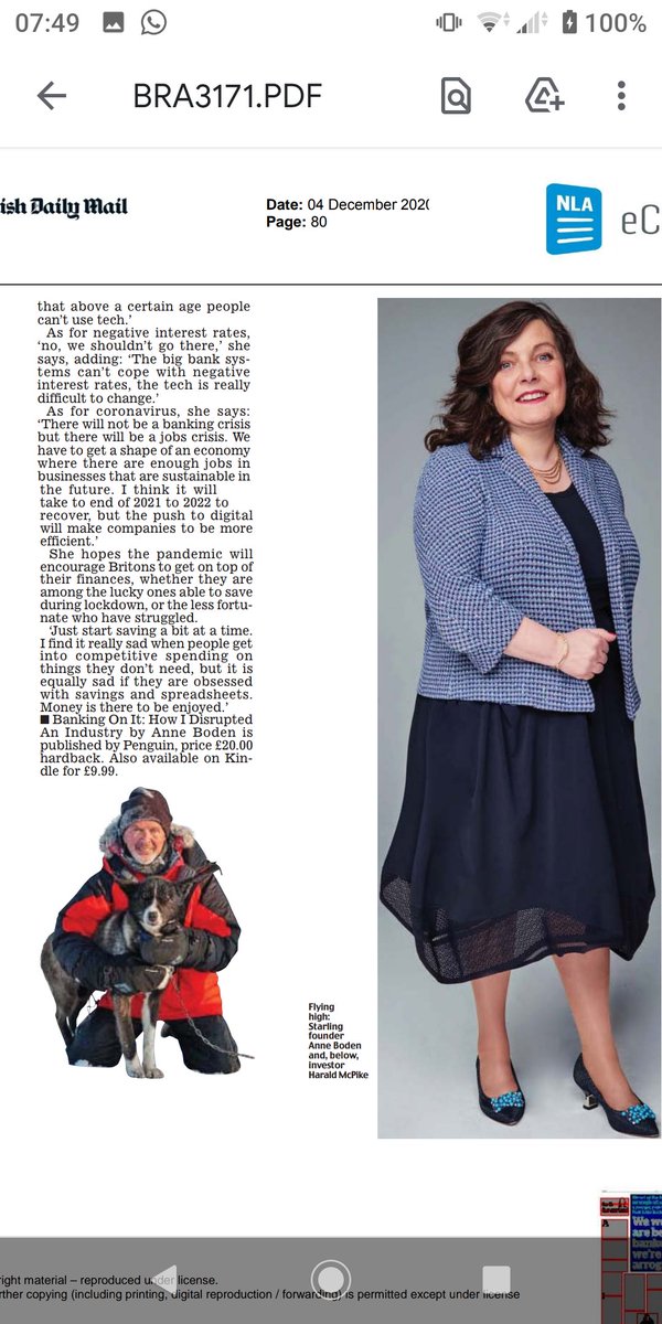 Lucyannasmith's tweet photo. Thanks to @ruthiesun Starling is extra famous today via @MailOnline #fintech #starlingbank #bankingonit https://t.co/Y0CxuZJS5v