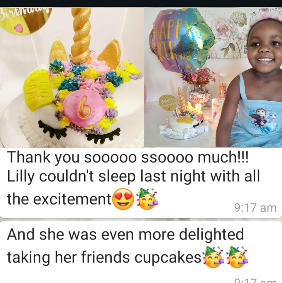 thecupcakeryCT's tweet photo. Love when I receive messages like these!!!! Happy magical 6th bday Lilly 🦄❤️🎉 #TheCupcakeryCT https://t.co/Ii75IVIq1c
