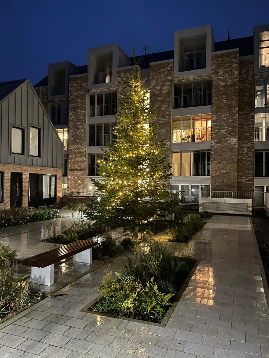 HoHoHo!  We're almost complete at our £9 million luxury residential development, Alderbank in #altrincham  - completion photo's to follow soon 🤩
Thanks to site manager Steve Gibbons &amp; team for putting the tree up for the residents🎄
