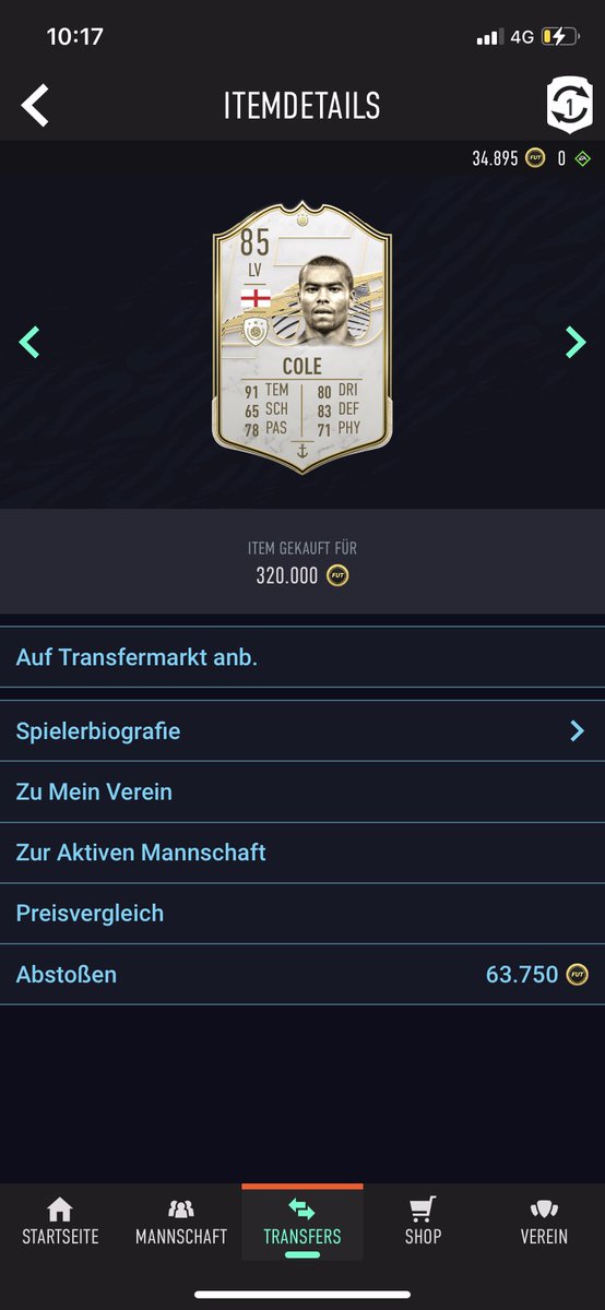 Update #7 -355K Was checking Baby Icons and I got very lucky, sniped an Ashley Cole got 320K, he was on the market for more than a minute, cheapest on the market now 370  not the smartest thing to do on my budget but I‘ll be looking to sell him fast for at least 20k profit