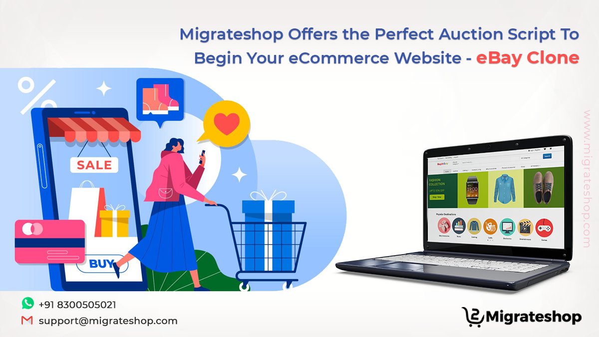 migrateshop's tweet image. Migrateshop Offers the Perfect Auction Script To Begin Your eCommerce Website - eBay Clone
More Details: bit.ly/2SXotcj
#eBay #ebayclone #ebayclonescript #auctionscript #ecommerce #B2C #marketplace #Trending #startup #entrepreneur #onlineauctionscript #buy2ebay