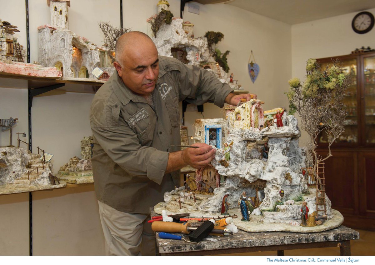 A long-standing religious tradition around Christmas time in Malta is the famous 'presepju', a crib depicting the nativity scene. It's customary to have this scene constructed and used as decoration in one's home, along the more international Christmas trees and lights.