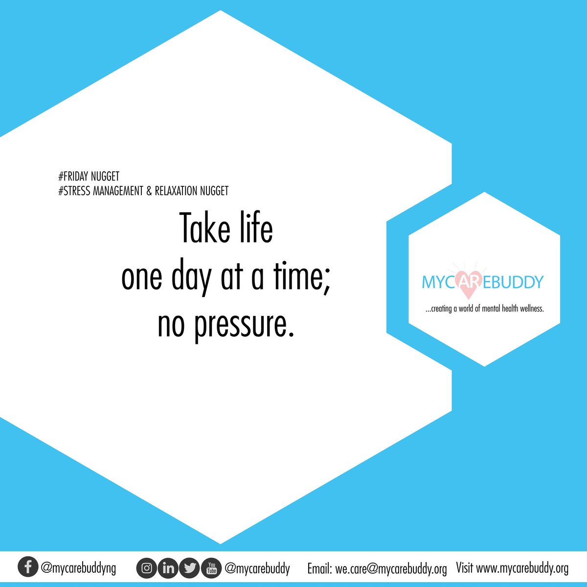 mycarebuddy's tweet photo. Don't give in to pressure. Walk at your own pace.

Mycarebuddy cares

https://t.co/e7hE8bVxBq

#mentalhealth #iRant #talktherapy #mcbcares https://t.co/ef5xkEuqjW