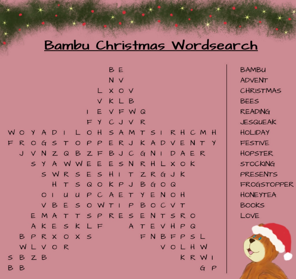 The 4th window of our advent calendar is open, and it contains another free activity for your little ones! Head to bambubooks.com/resources to download the word search and all the other free kids activities uploaded so far! #bambubooksadvent #kidsactivities #AdventCalendar
