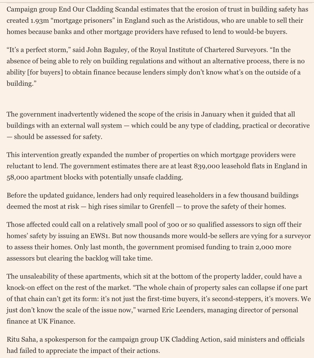 paullewismoney's tweet photo. Two million mortgage prisoners trapped in their flats because of the aftermath of the Grenfell cladding issues. And we know that was caused by Celotex lying about its products. https://t.co/cWKYHF1G8F