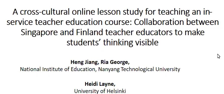 This #WALS2020 presentation from Singapore and Finland (Thanks!) strengthened my idea that, as said in my presentation, learning-centered teaching is the key. It is both student- and content-orientated. And the concept might help bridge gaps between different teaching cultures.