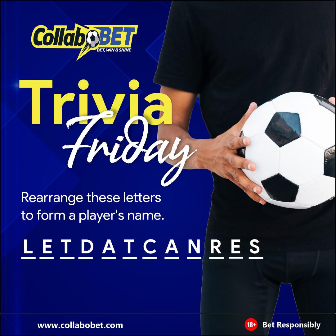 CollaboBet's tweet photo. He recently became Tottenham's youngest ever player to play for the club after his appearance in the Europa League's match and he is just 16 years old. Try rearranging the letters to form his name. Let's go!
#trivia #winbigwithcollabo #FridayVibes #Triviafriday https://t.co/ql9dB4IhjW