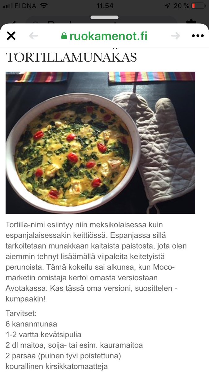 Ruokamenot's tweet photo. Päivä 3/24

Matkataanko ESPANJAAN!

Espanjalainen tortilla vie etelän lämpöön. Se on myös hyvä proteiinin lähde, ruokaisa ja helppo tehdä.

https://t.co/WTHfUaB6gE

#tortilla #resepti #makumatka #ruoka #kotiruoka #kananmuna #espanja #ruokamenotfi #staysafe https://t.co/S9w5Q7E8qJ