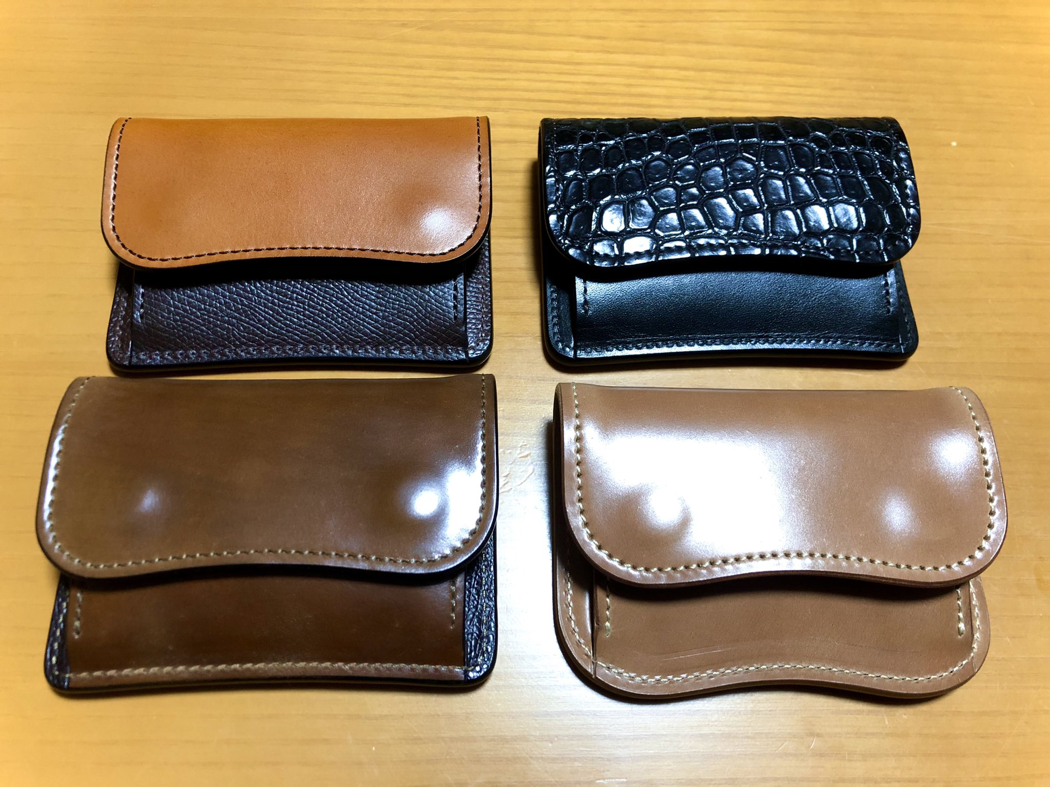 ラストクロップス LCグラウンダー シェルコードバン ナチュラル - 折り財布 ラストクロップス LCグラウンダー シェルコードバン ナチュラル - 折り財布