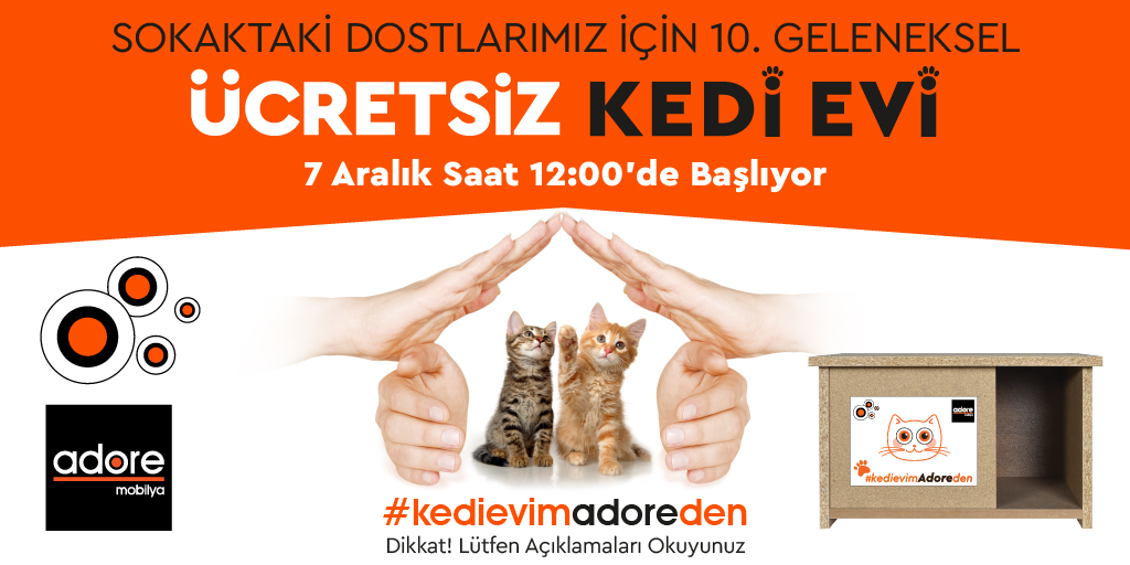 adore on twitter sokak kedileri icin 10 geleneksel ucretsiz kedi evi dagitimimiz 7 aralik saat 12 00 de basliyor 1 https t co mmlpgldfqm https t co eaiu9gnk9e twitter