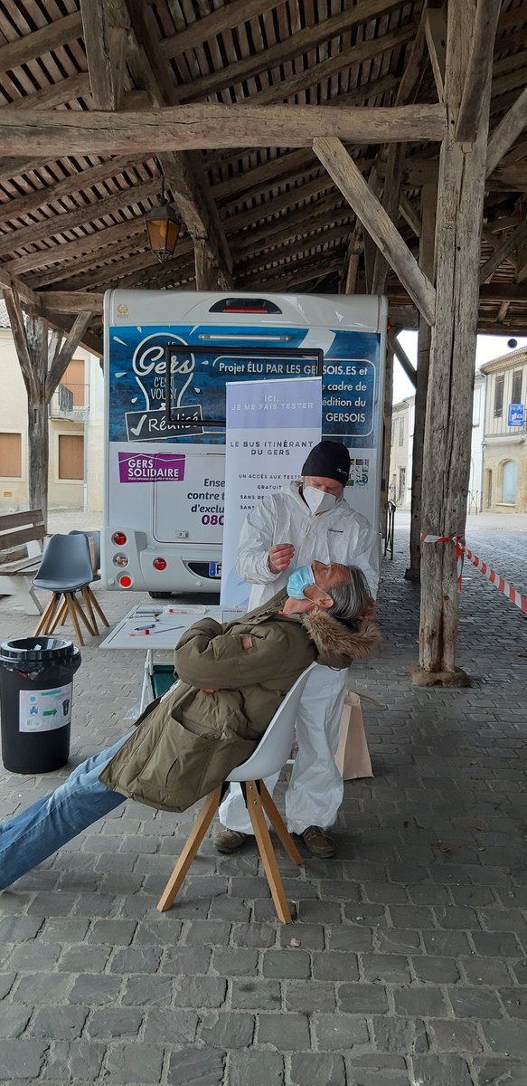 Nathalie Barrouillet (@nbarrouillet) on Twitter photo Le camping-car connecté de <a href="/GersSolidaire/">GIP Gers Solidaire</a>, transformé en centre de test Covid par le @LeGers32 sur proposition des citoyens du Comité Départemental d'Analyse et de Vigilance Covid, était à Bassoues et Beaumarchès hier : 116 personnes ont été testées. Le camping-car connecté de <a href="/GersSolidaire/">GIP Gers Solidaire</a>, transformé en centre de test Covid par le @LeGers32 sur proposition des citoyens du Comité Départemental d'Analyse et de Vigilance Covid, était à Bassoues et Beaumarchès hier : 116 personnes ont été testées.